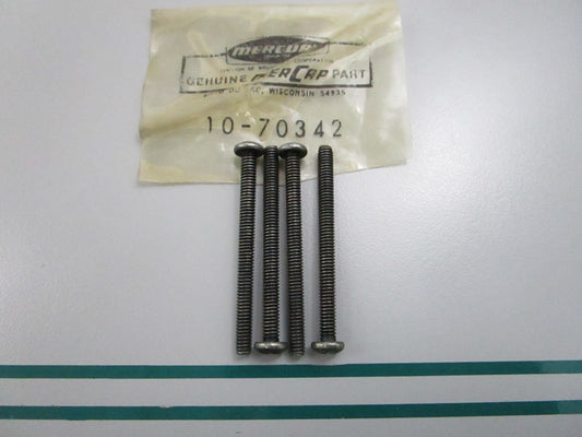 NEW OEM (LOT OF 4) 10-70342 Mercury Quicksilver Screw 0810