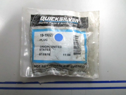 *NEW OEM* 0810 Mercury Quicksilver Plug 19-19027