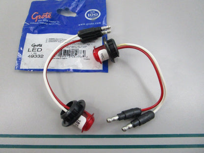 NEW (LOT OF 2) 49332 Grote Red 12V MicroNova Dot LED 0810
