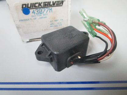 NEW OEM 43077M Mercury Quicksilver Switch Box 0720