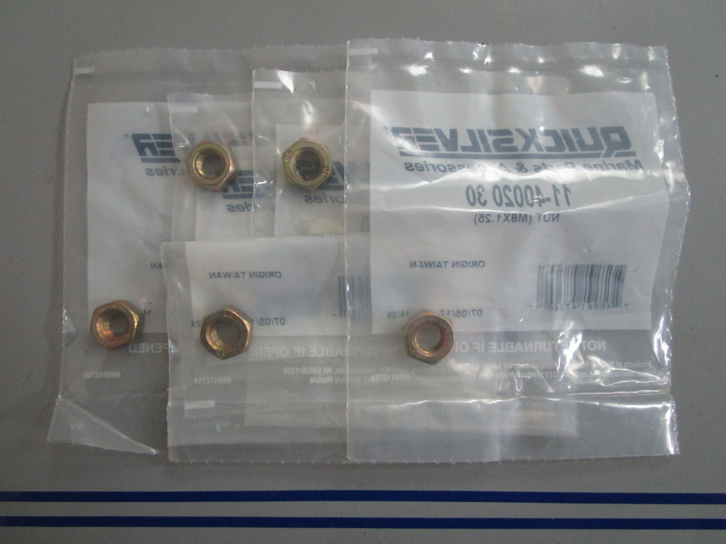 *NEW OEM* (LOT OF 5) 0770 Mercury Quicksilver Nut 11-4002030