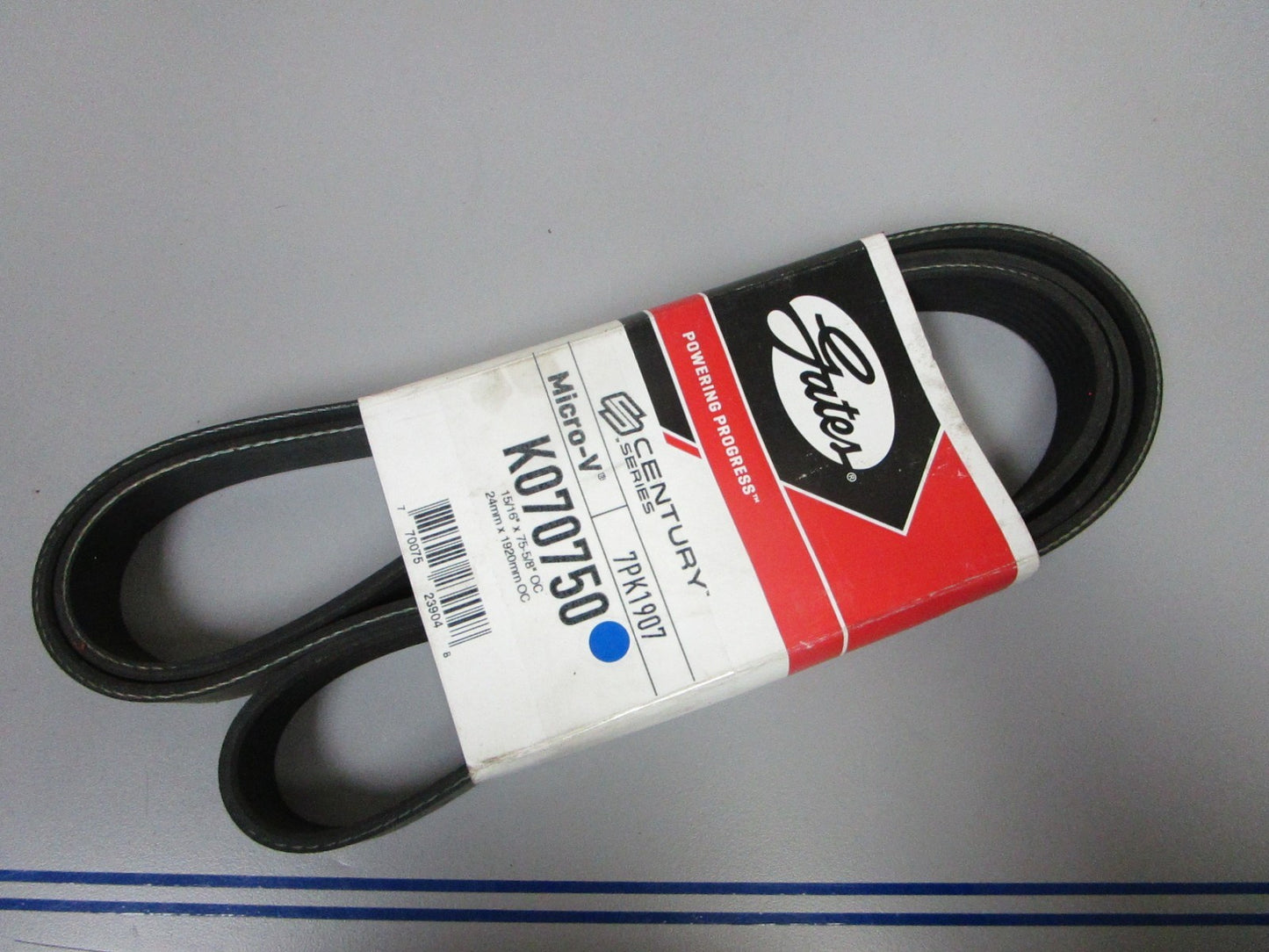 NEW K070750 Gates Micro-V 15/16" x 75 ⅝" Serpentine Belt 0720
