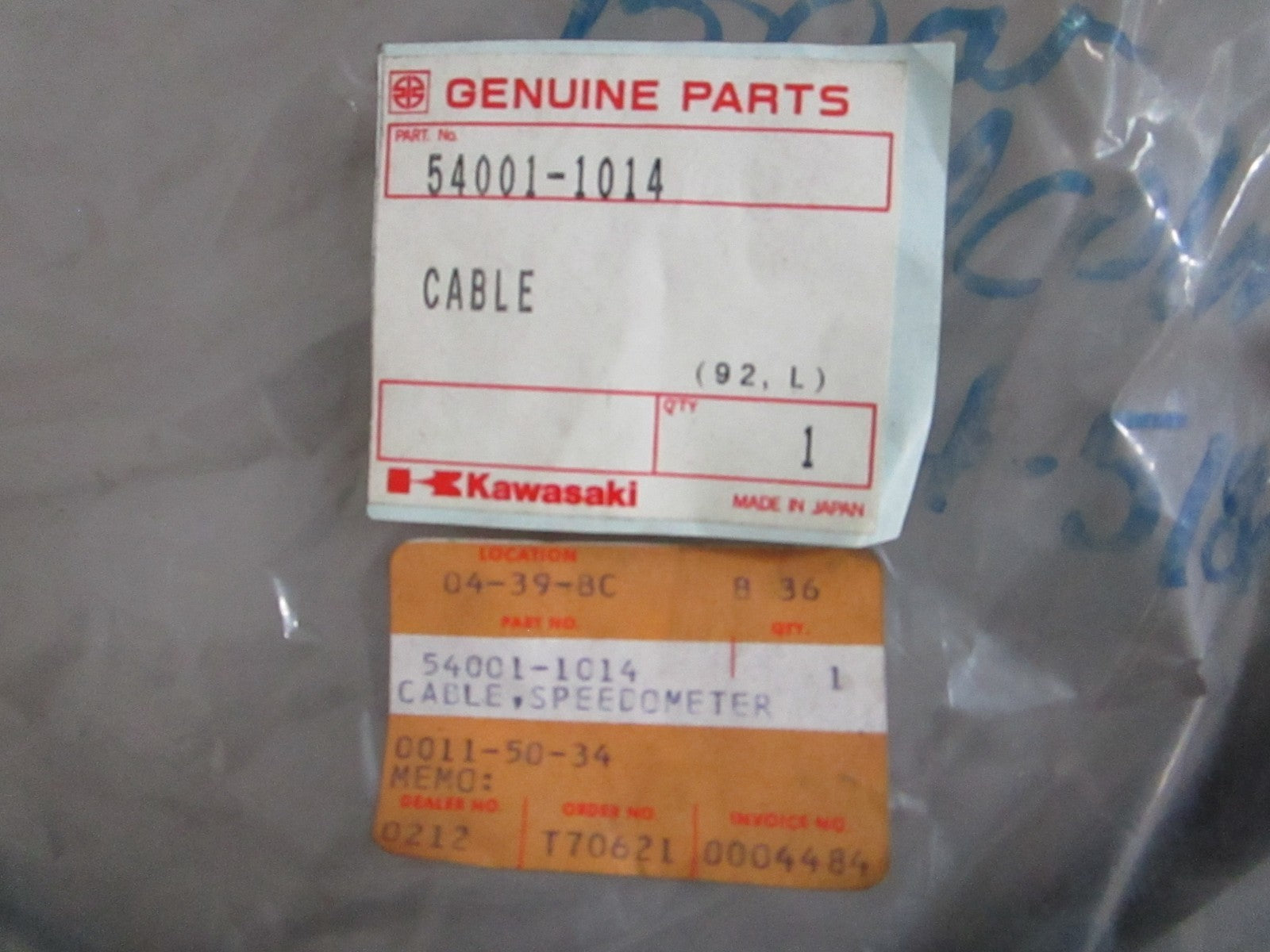 Kawasaki NEW OEM Speedometer Cable 54001-1014 KLR KZ NOS Genuine Part 0820