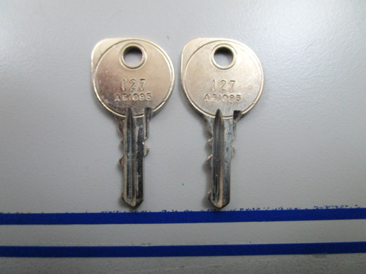 *NEW OEM* (LOT OF 2) 0810 Mercury Quicksilver #127 Key 30431127
