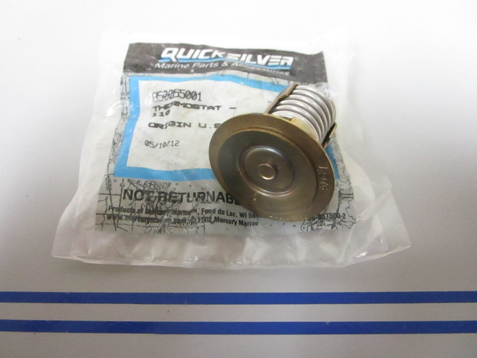 NEW OEM 850055001 Mercury Quicksilver 110° Thermostat Assembly 0720