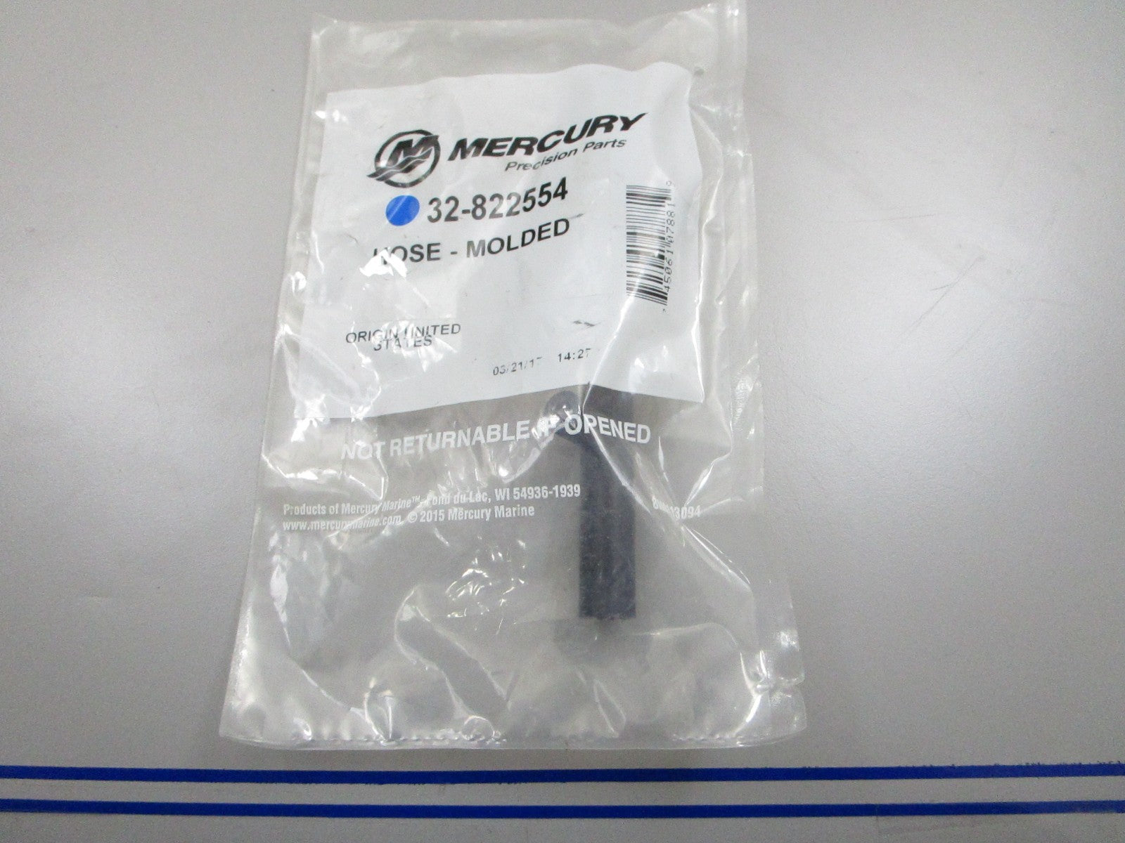 *NEW OEM* 0810 Mercury Quicksilver Molded Hose 32-822554