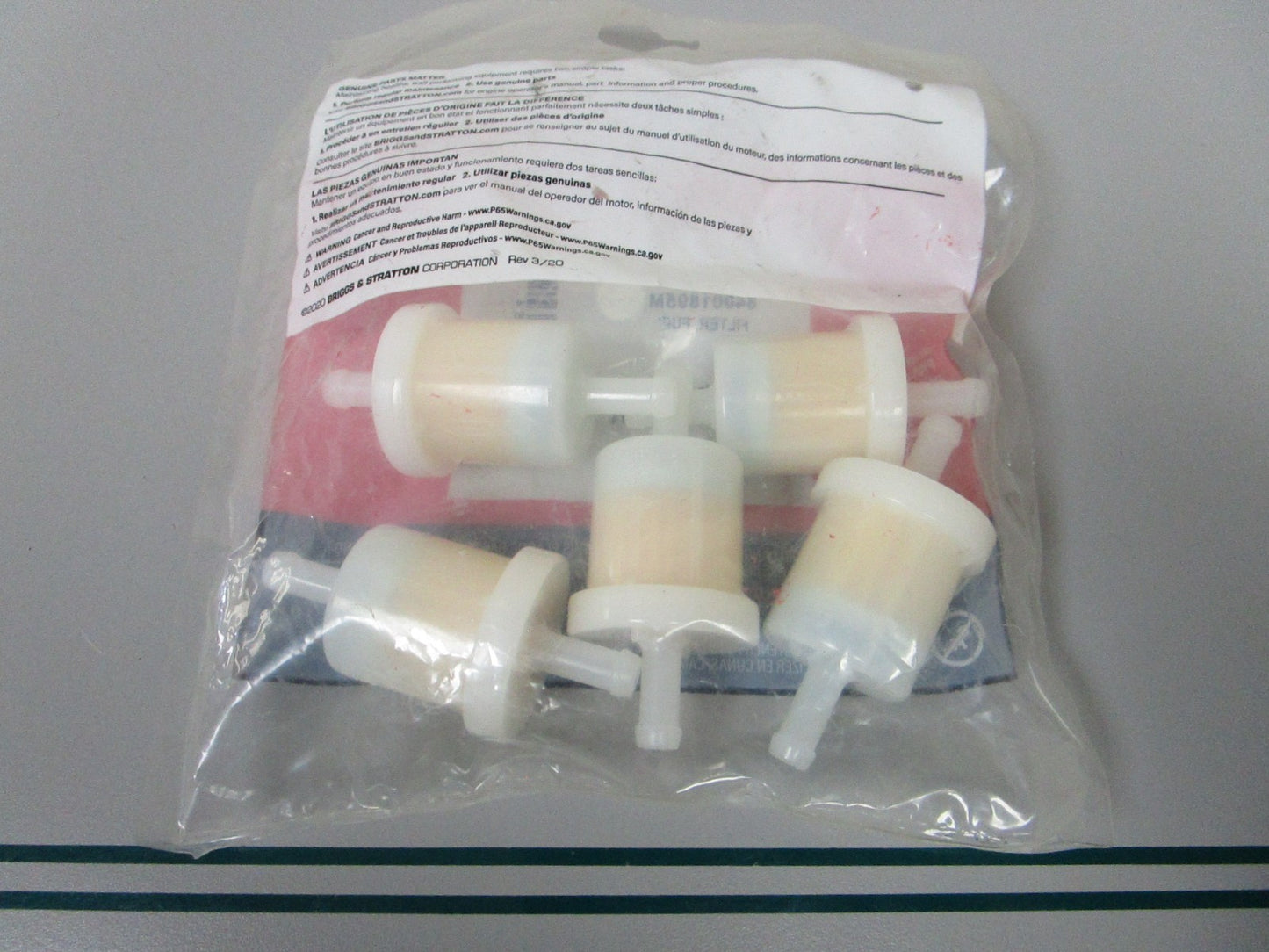 NEW OEM (LOT OF 5) 84001895M Briggs & Stratton Fuel Filter 0810