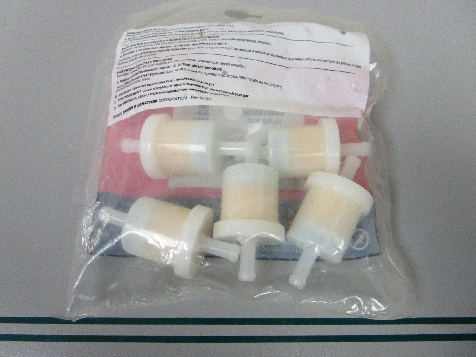 NEW OEM (LOT OF 5) 84001895M Briggs & Stratton Fuel Filter 0810