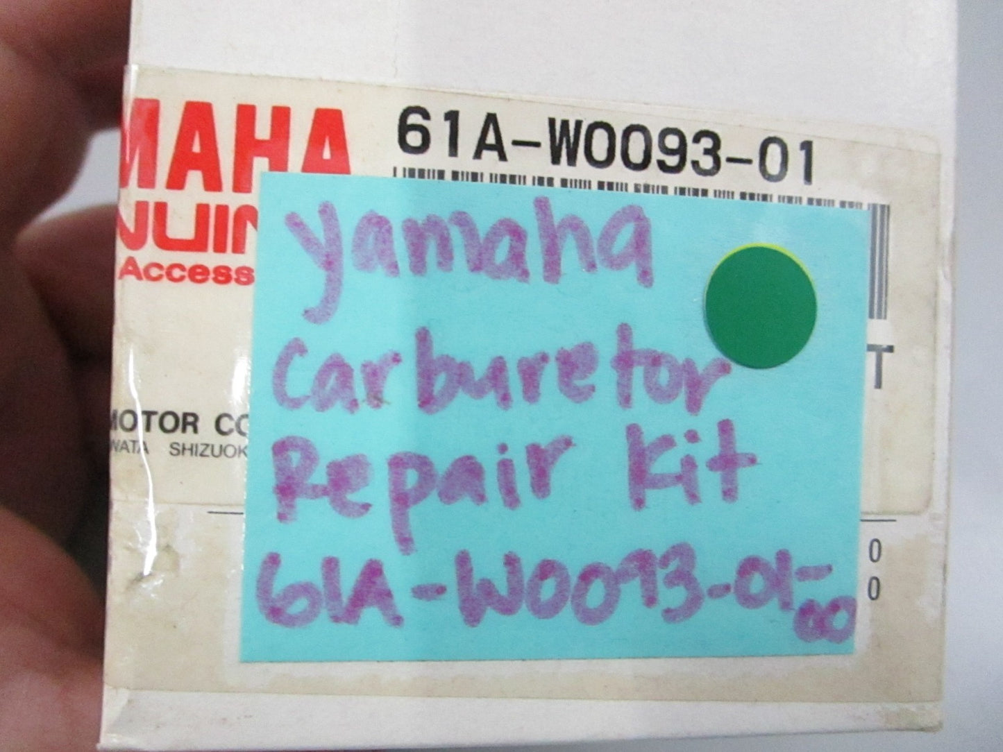 NEW OEM 61A-W0093-01-00 Yamaha Carburetor Repair Kit 0810