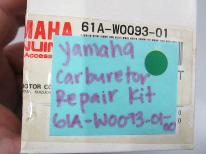 NEW OEM 61A-W0093-01-00 Yamaha Carburetor Repair Kit 0810