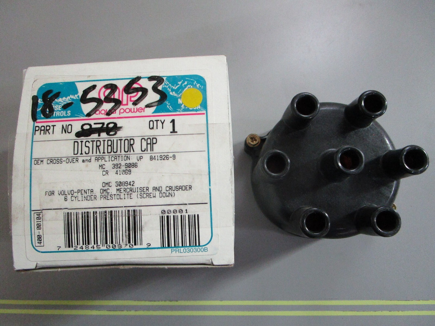 *NEW* 0810 Aqua Power Distributor Cap 870 Replaces: Volvo 841926-9