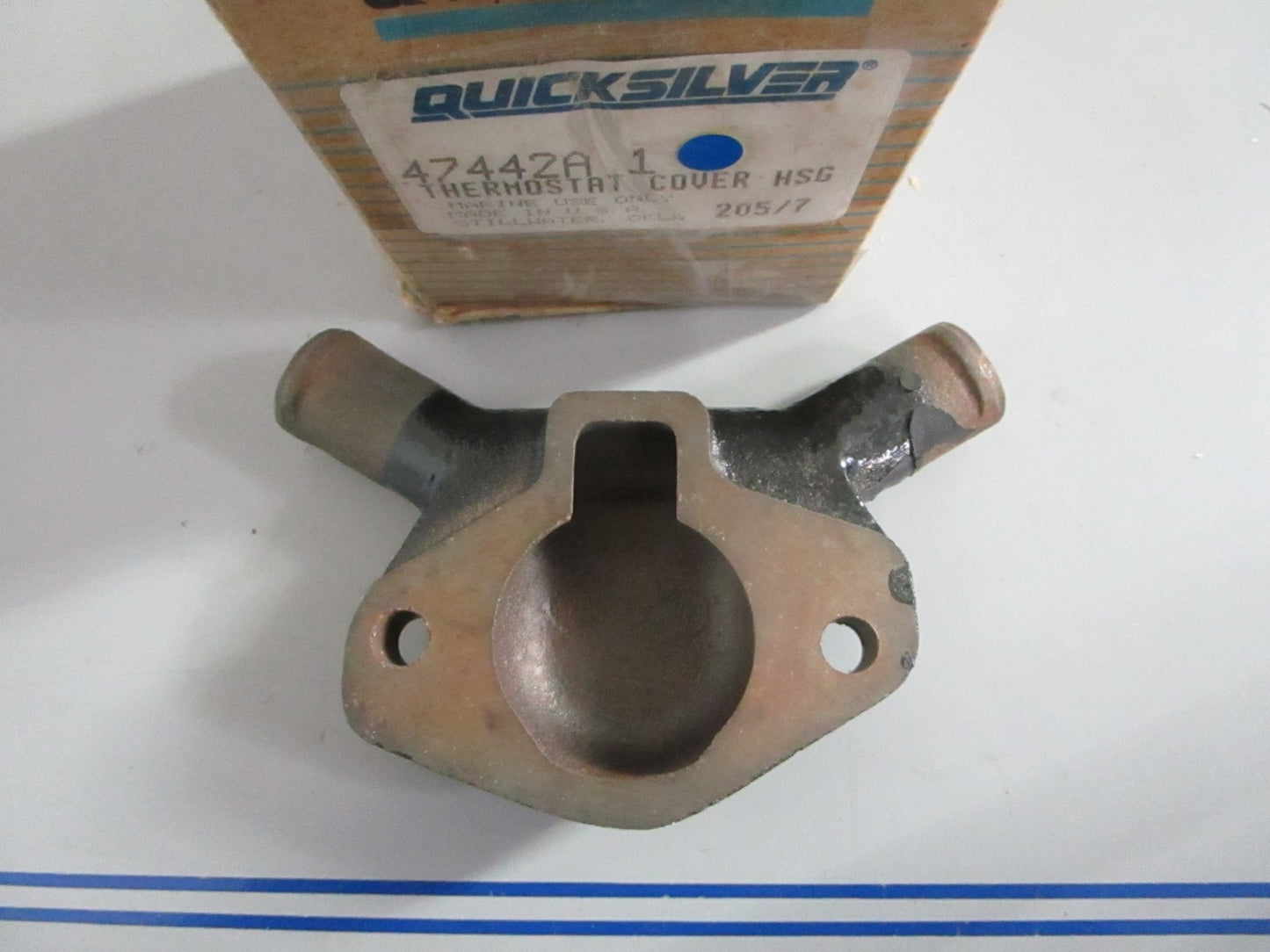 NEW OEM 47442A1 Mercury Quicksilver Thermostat Housing Cover 0820