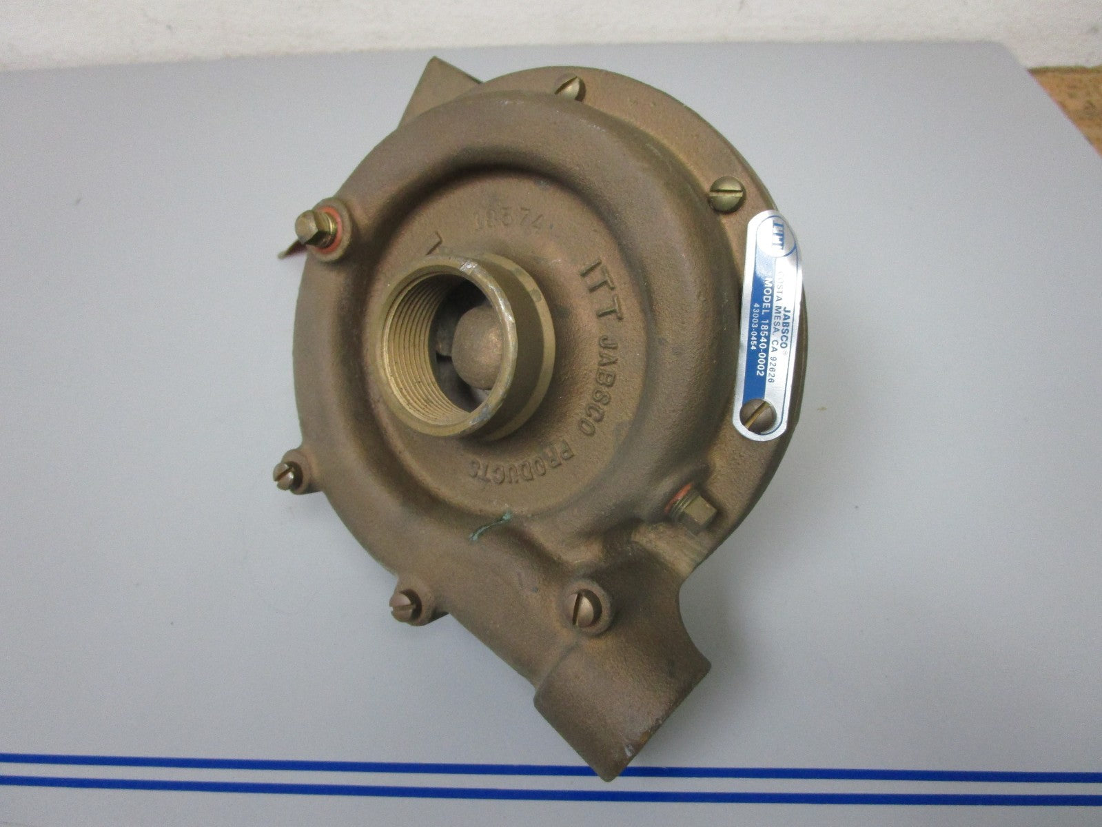 *NEW OEM* 0720 Jabsco 1¼" NPT Bronze Centrifugal Pump Head Assembly 18540-0002