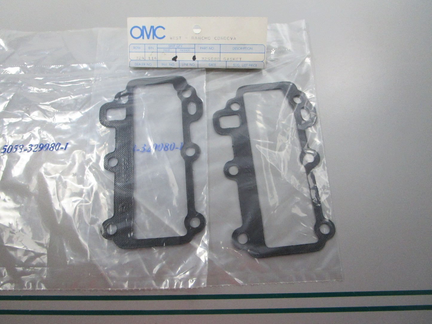 NEW OEM (LOT OF 2) 329080 0329080 OMC Johnson Evinrude Gasket 0810
