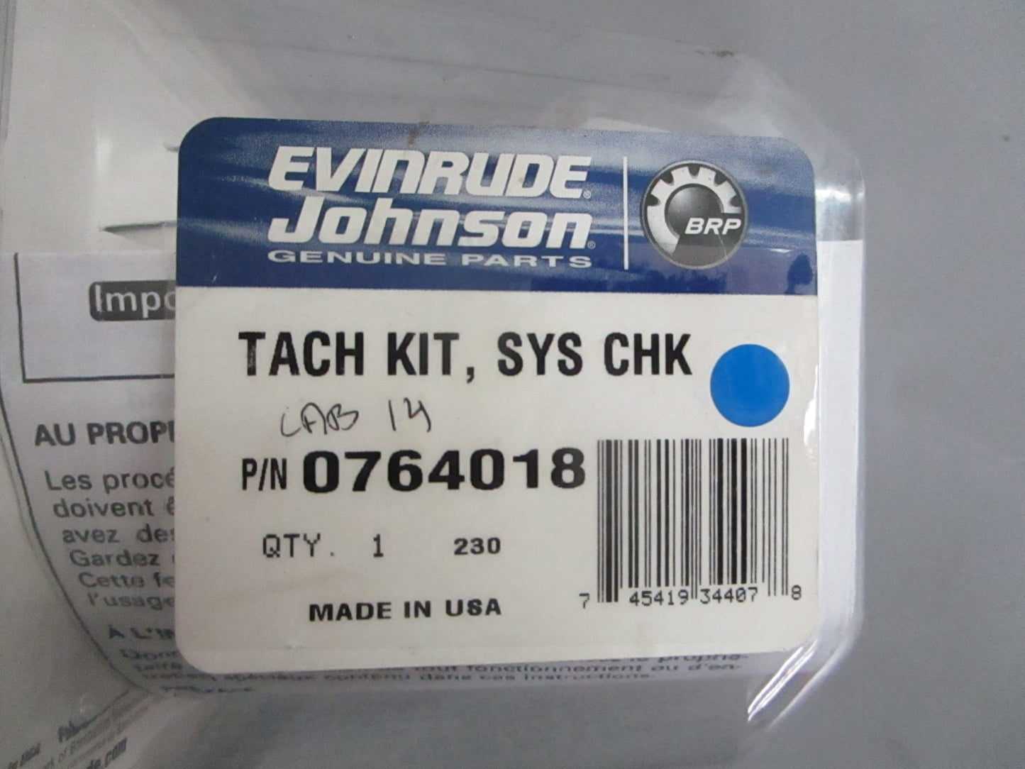 *NEW OEM* 0820 OMC Johnson Evinrude System Check Zephyr Tachometer Kit 764018