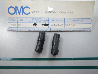 NEW OEM (LOT OF 2) 334047 0334047 OMC Johnson Evinrude Sleeve 0810