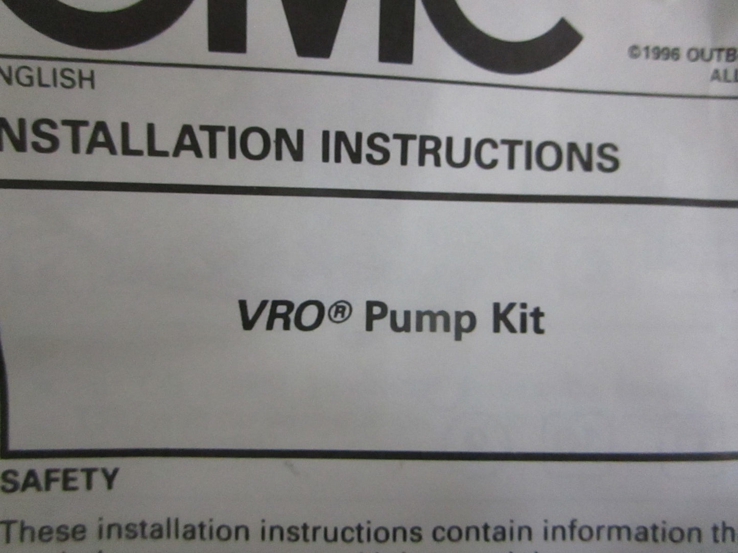 NEW OEM 438406 0438406 OMC Johnson Evinrude VRO Pump Kit 0820