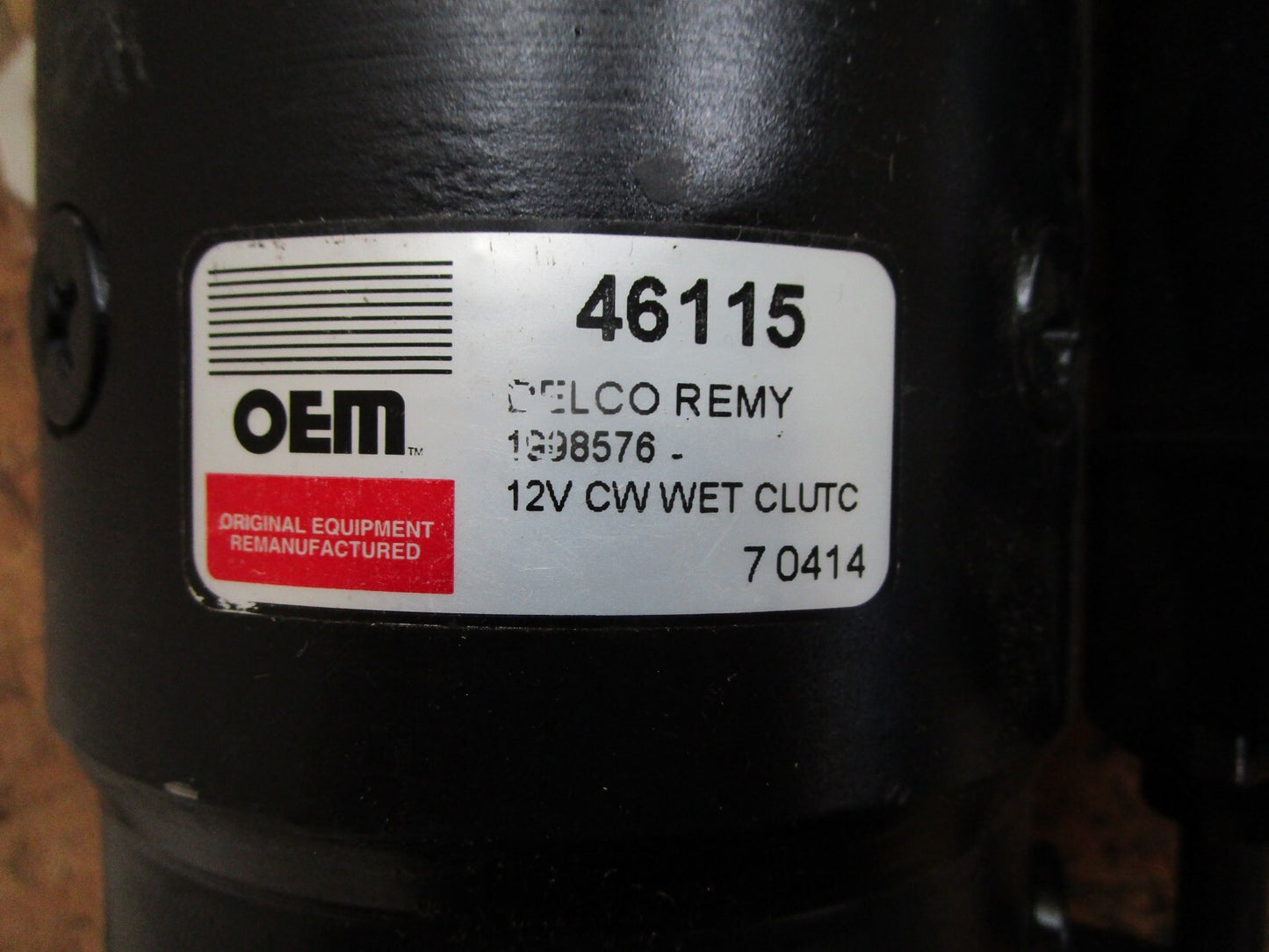 *NEW* 0820 Delco Remy 12V CW Wet Clutch Starter 46115