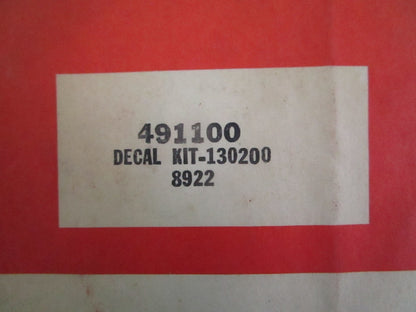 NEW OEM 491100 Briggs & Statton Decal Kit 0820