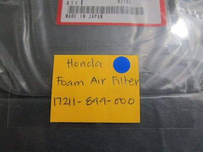 *NEW OEM* 0810 Honda Foam Air Filter 17211-899-000