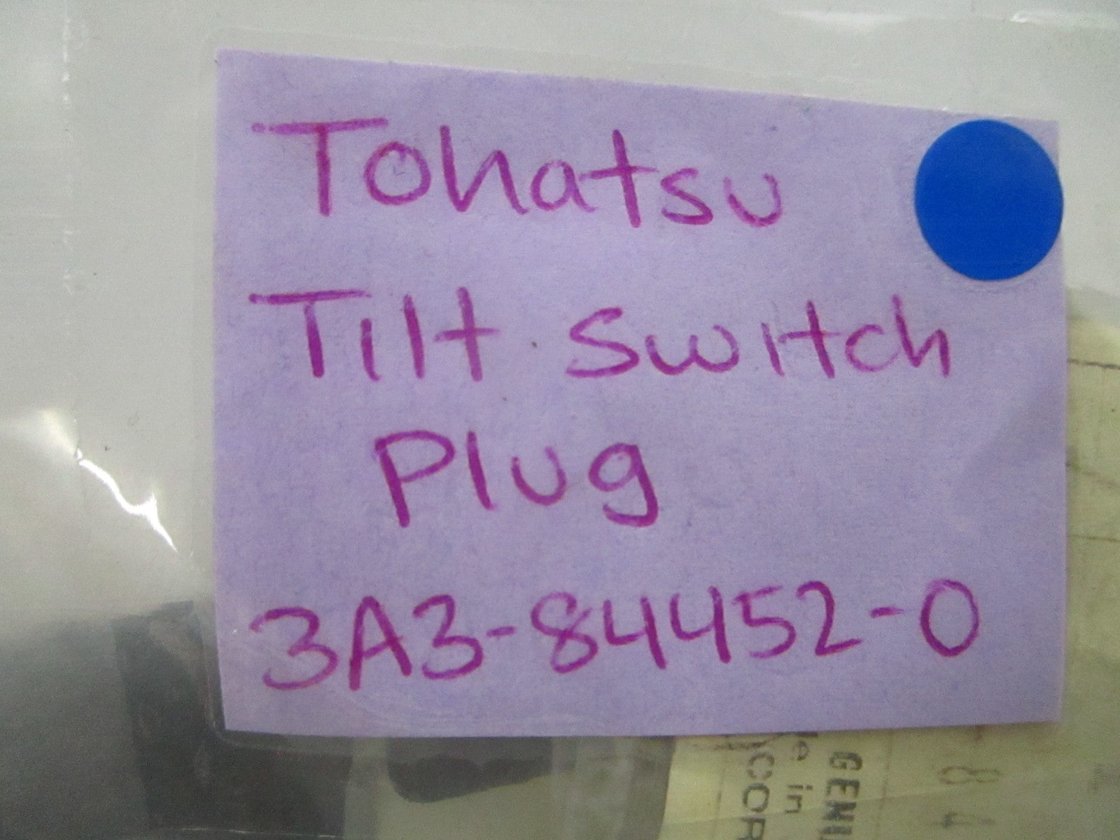 *NEW OEM* 0810 Tohatsu Tilt Switch Plug 3A3-84452-0 3A3844520