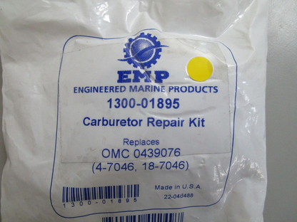 *NEW* 0770 EMP Carburetor Repair Kit 1300-01895 Replaces: OMC 0439076