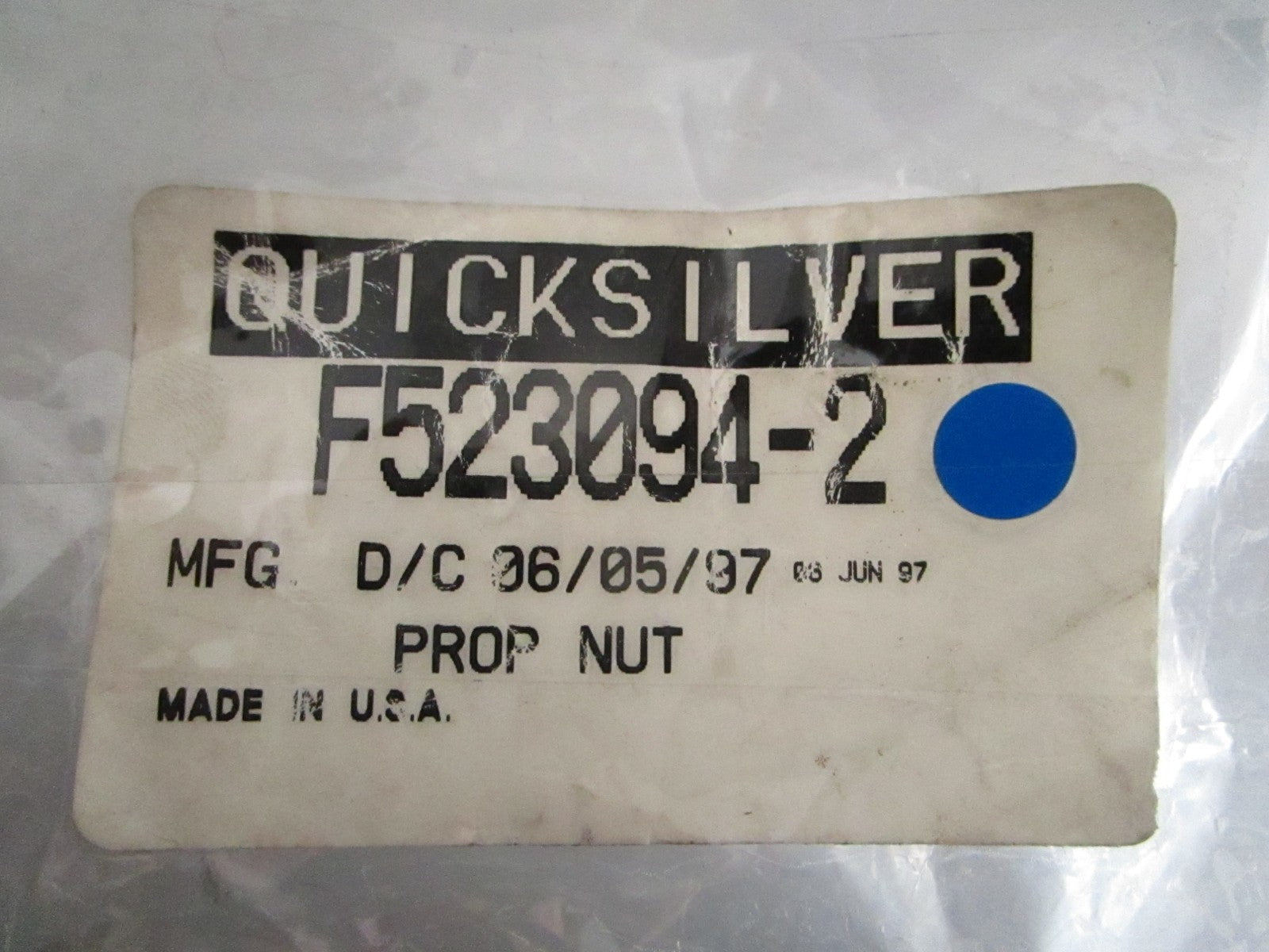 *NEW OEM* 0720 Mercury Quicksilver Propeller Nut F523094-2