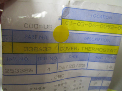 *NEW OEM* 0810 OMC Johnson Evinrude Thermostat Cover 338632 0338632