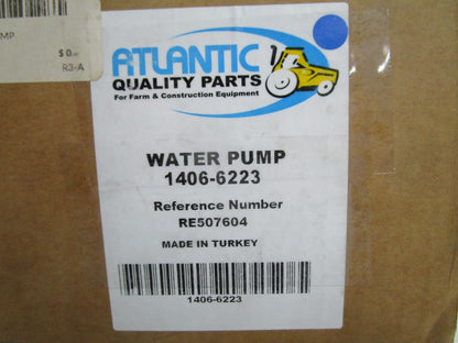 *NEW* 0820 Atlantic Quality Parts Water Pump 1406-6223 Replaces: RE507604