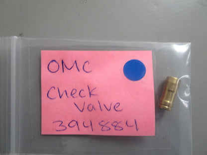 *NEW OEM* 0810 OMC Johnson Evinrude Check Valve 394884 0394884