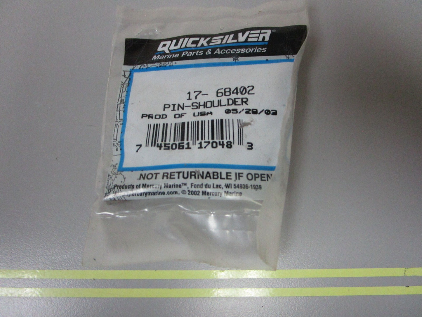 *NEW OEM* 0810 Mercury Quicksilver Shoulder Pin 17-68402