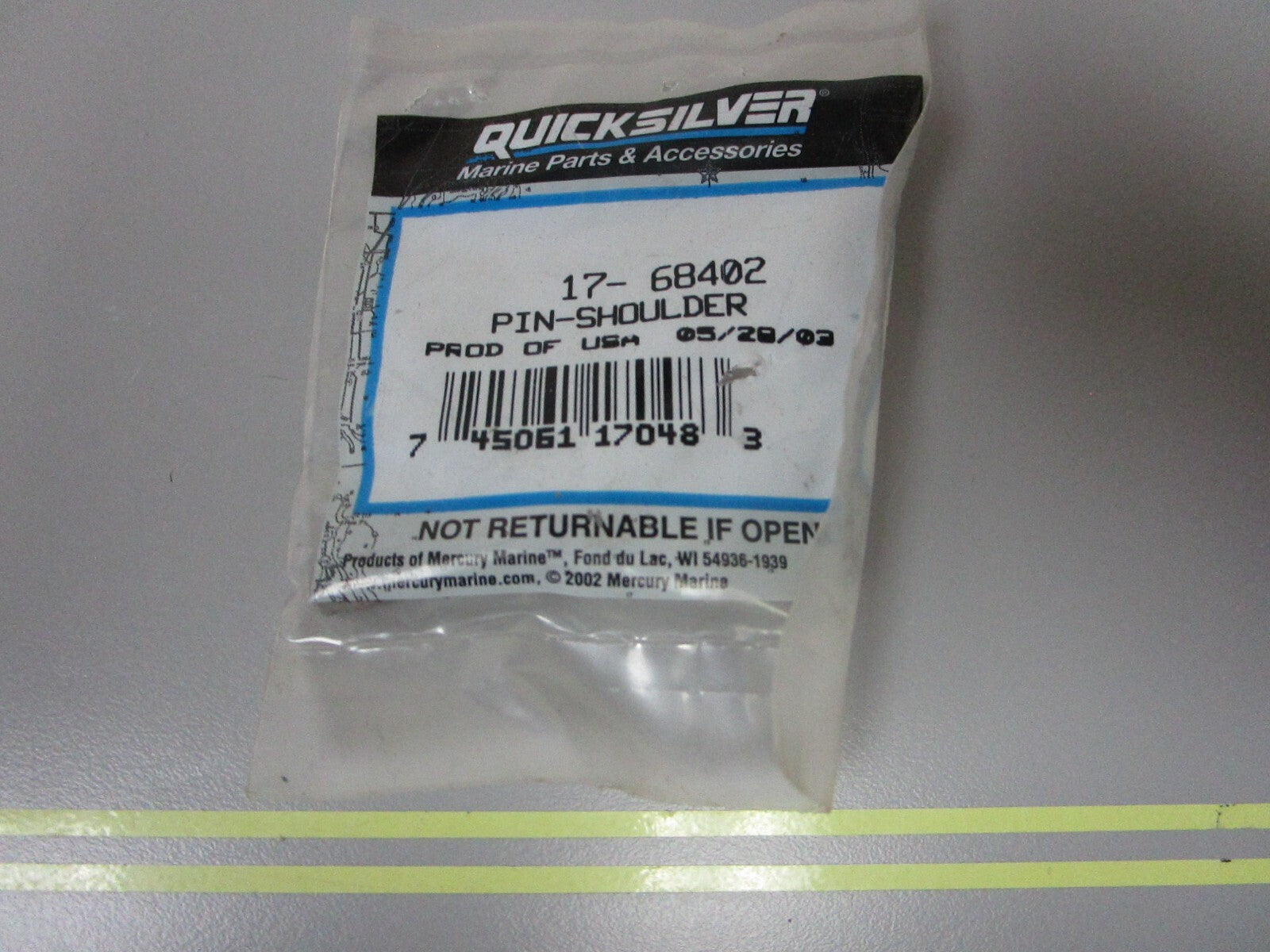 *NEW OEM* 0810 Mercury Quicksilver Shoulder Pin 17-68402