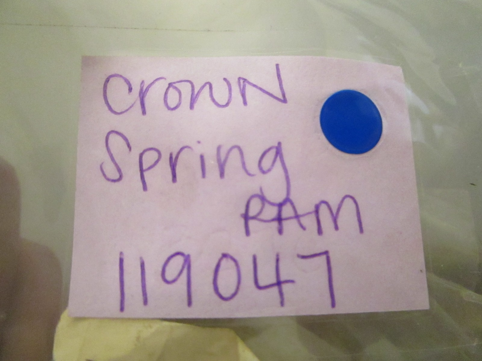 NEW OEM 119047 Crown Spring Ram 0720
