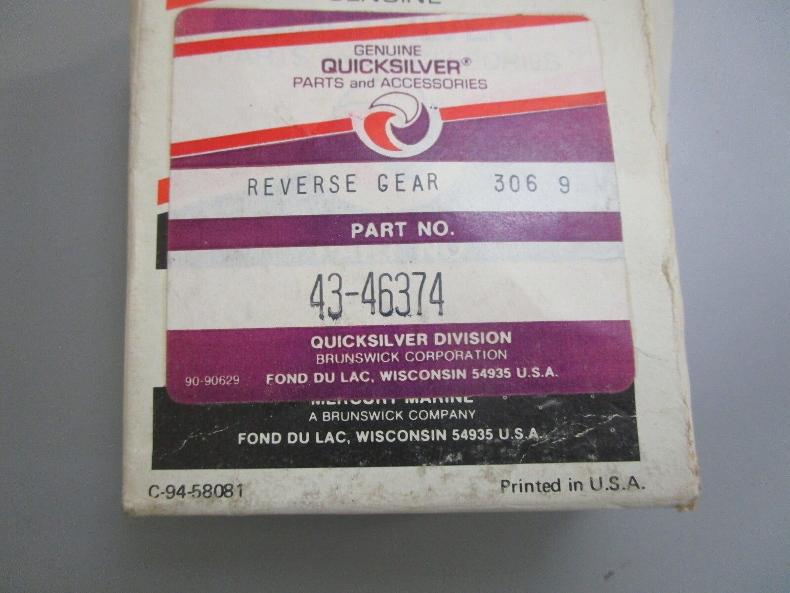 *NEW OEM* 0820 Mercury Quicksilver Reverse Gear 43-46374