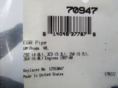 *NEW* 0810 Fel-Pro EGR Pipe Gasket 70947