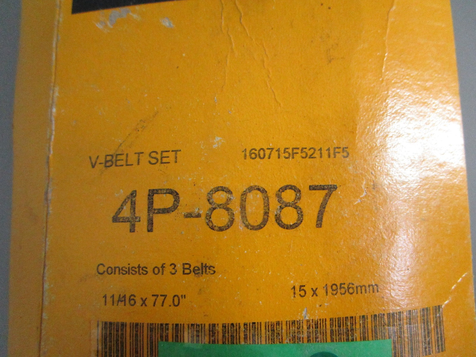 NEW OEM 4P-8087 CAT 3 V-Belt Set 0820