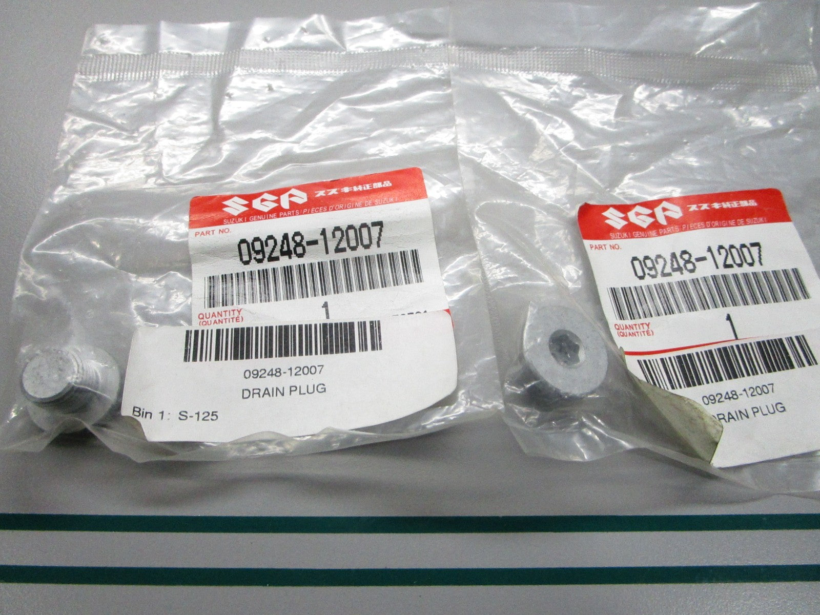 NEW OEM (LOT OF 2) 09248-12007 Suzuki Drain Plug 0810