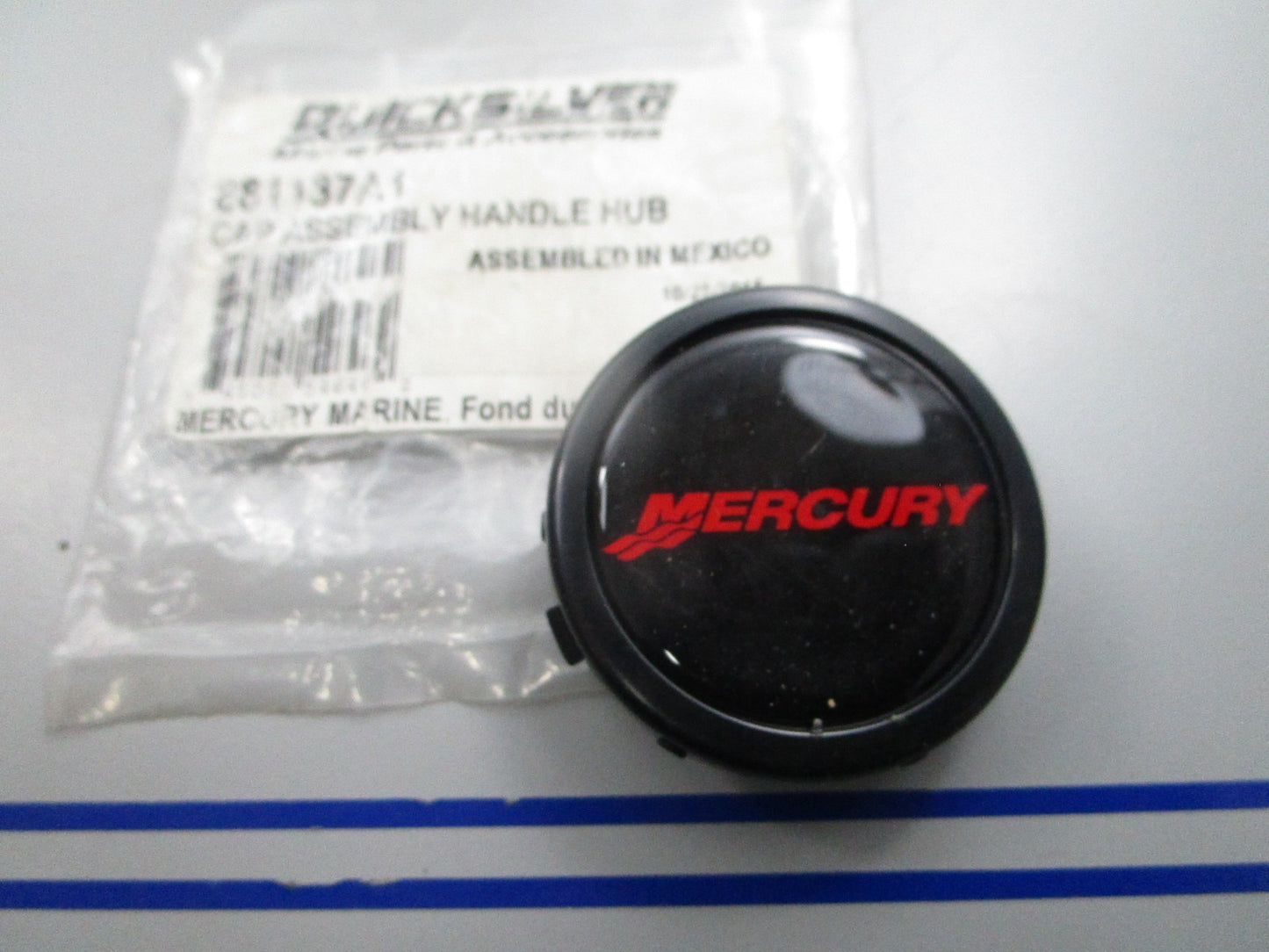 NEW OEM Mercury Quicksilver 881137A1 Handle Hub Cap w/ Decal 0810