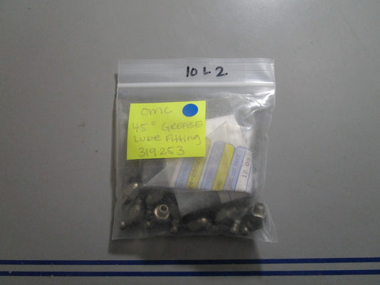 *NEW OEM* (LOT OF 2) 0810 OMC Johnson Evinrude 45° Grease Lube Fitting 319253