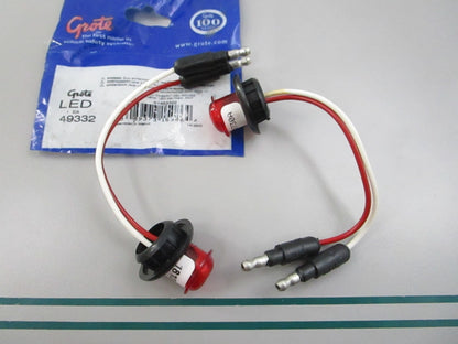 NEW (LOT OF 2) 49332 Grote Red 12V MicroNova Dot LED 0810