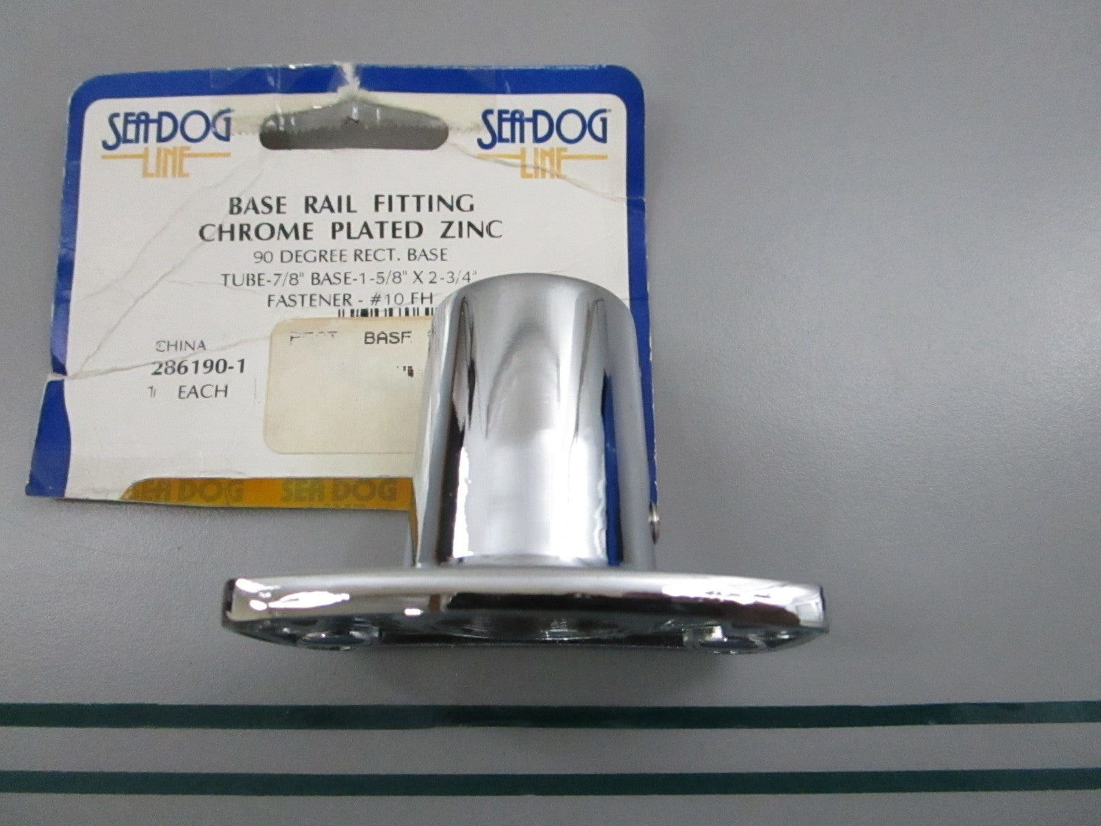 Sea-Dog NEW 90 Degree Rail Base Fitting 7/8" Zinc Chrome 286190-1 0810