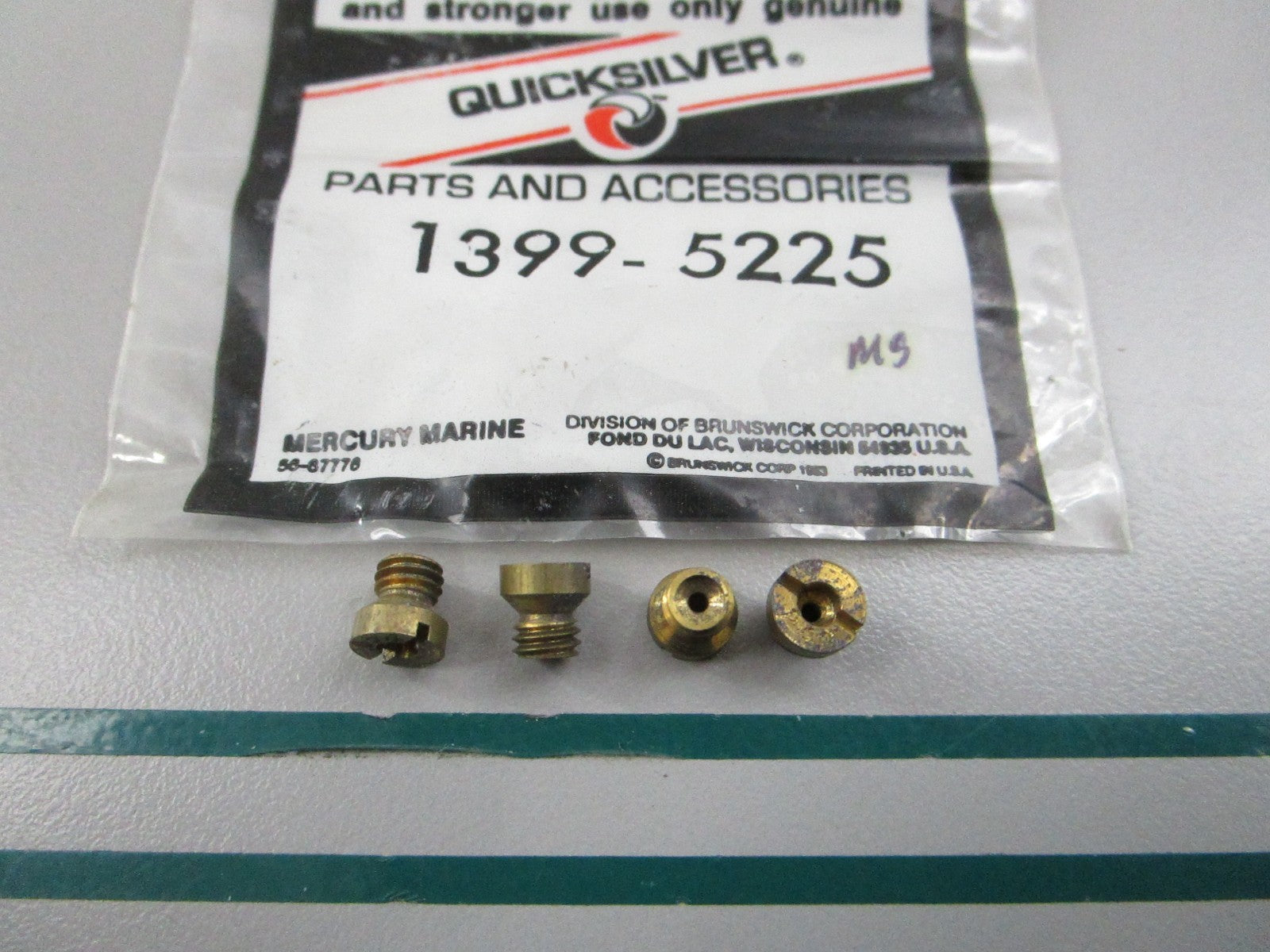 NEW OEM (LOT OF 4) 1399-5225 Mercury Quicksilver .054 Main Jet 0810