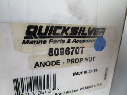 *NEW OEM* 0720 Mercury Quicksilver Prop Nut Anode 809670T