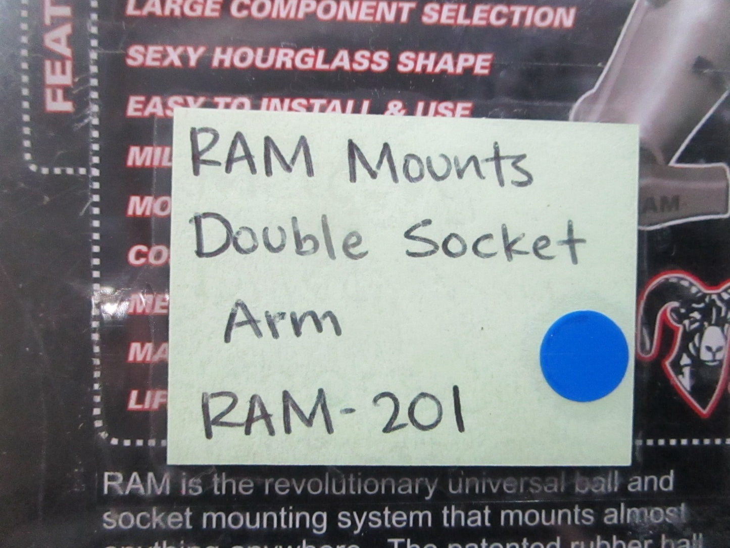 *NEW* 0810 RAM Mounts Double Socket Arm RAM-201