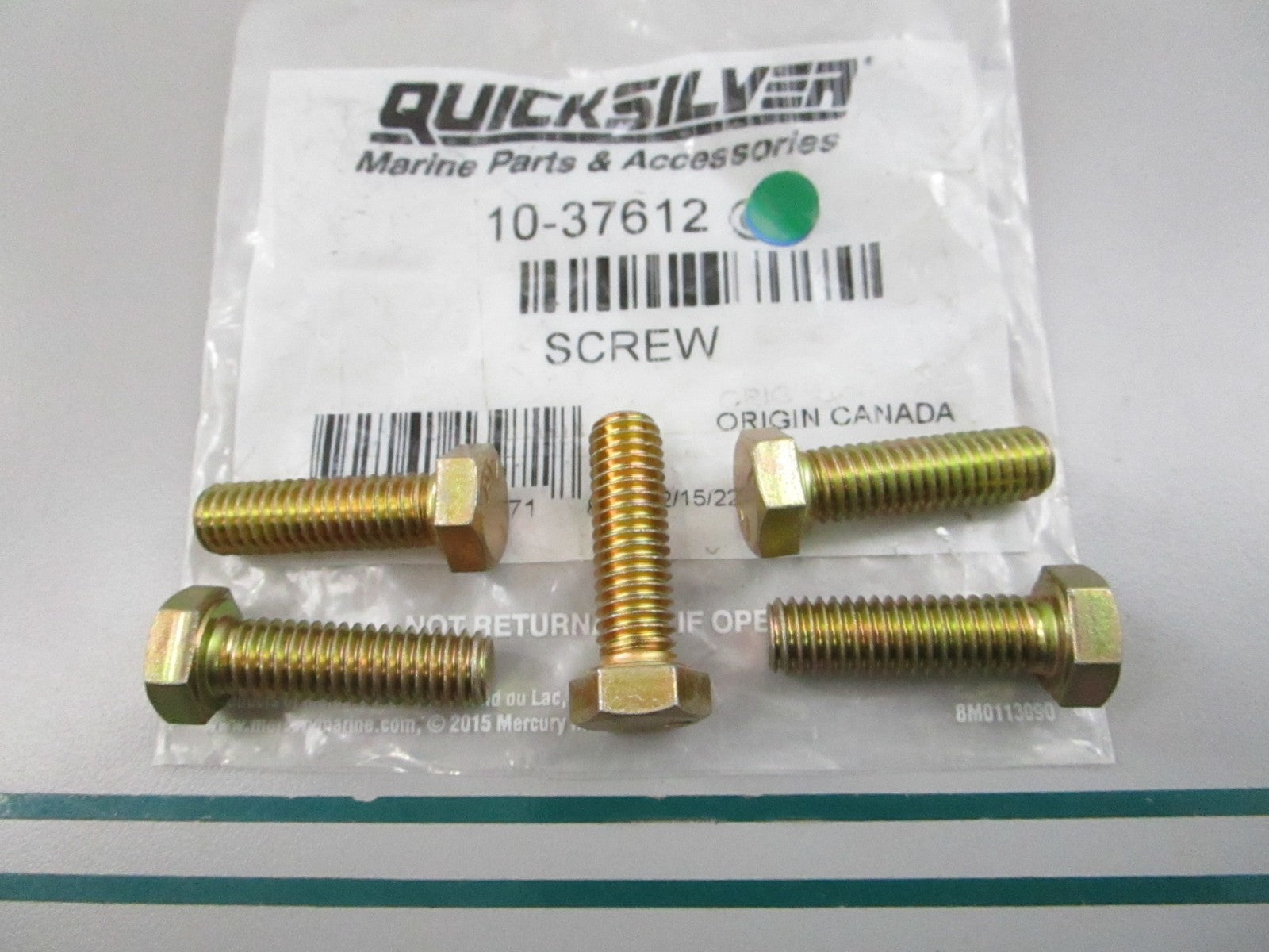NEW OEM (LOT OF 5) 10-37612 Mercury Quicksilver Screw 0810