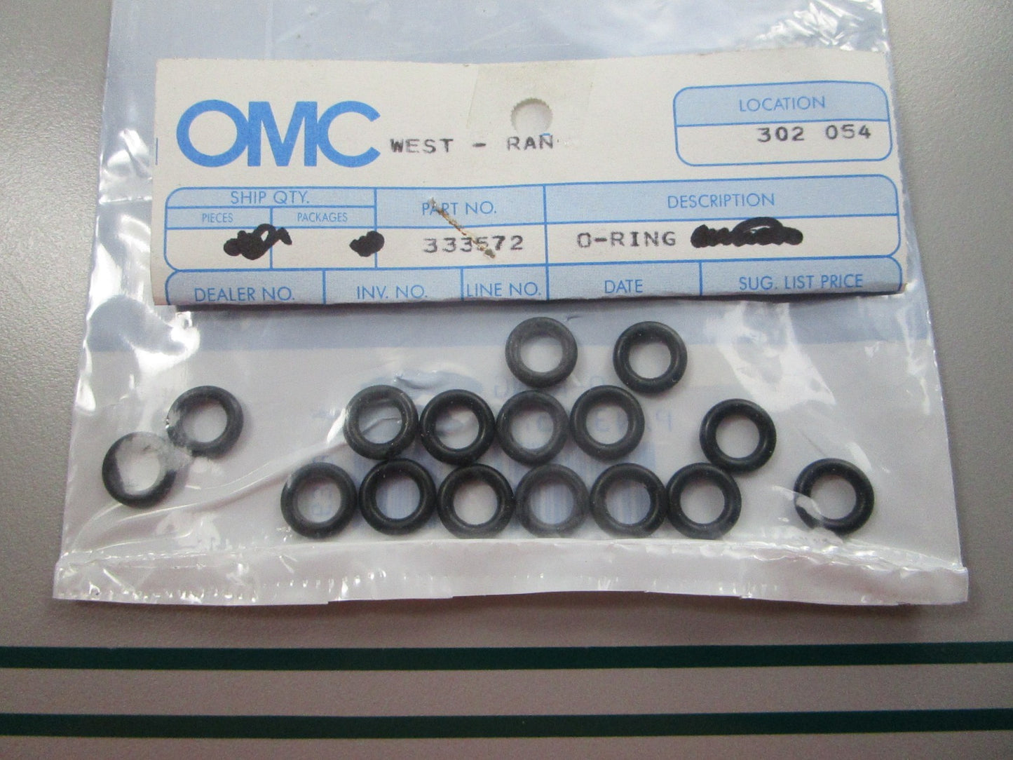 NEW OEM (LOT OF 16) 333572 0333572 OMC Johnson Evinrude O-Ring 0810