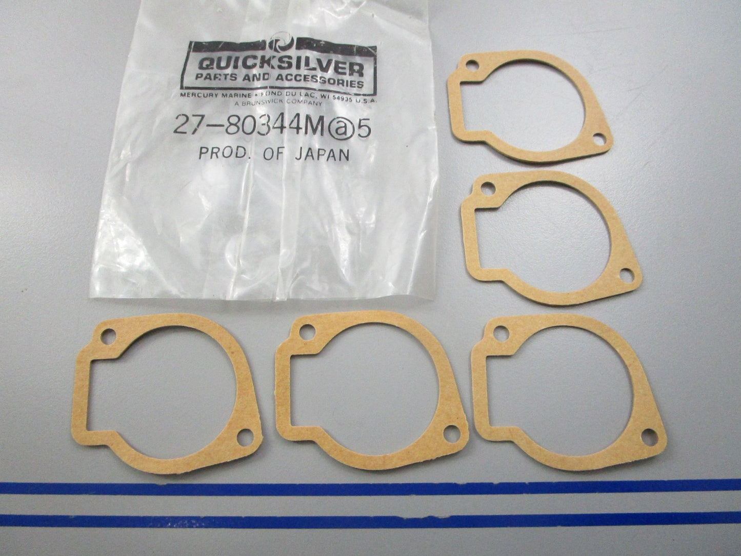 NEW OEM (LOT OF 5) 27-80344M Mercury Quicksilver Gasket 0810