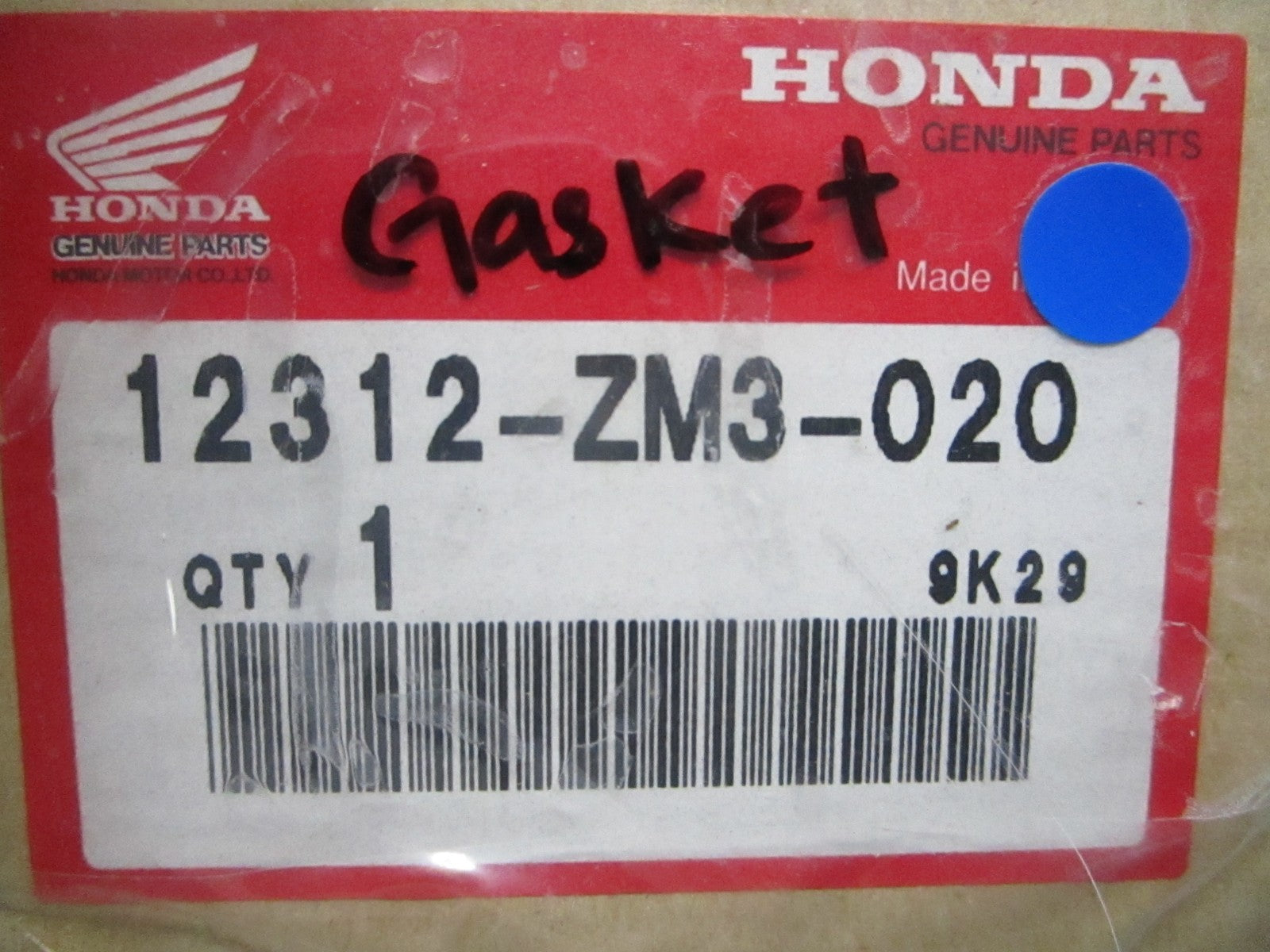 *NEW OEM* 0810 Honda Gasket 12312-ZM3-020
