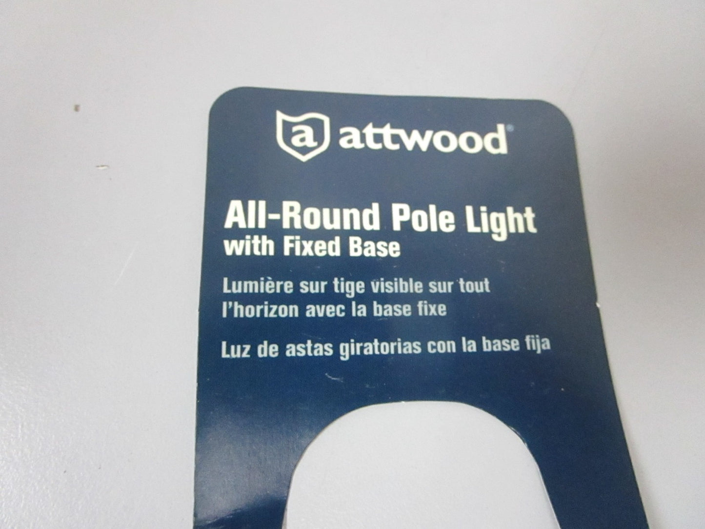 NEW OEM Attwood 5122-08-7 All Round Light Pole & Fixed Base 8" Assembly 0720