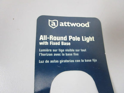 NEW OEM Attwood 5122-08-7 All Round Light Pole & Fixed Base 8" Assembly 0720